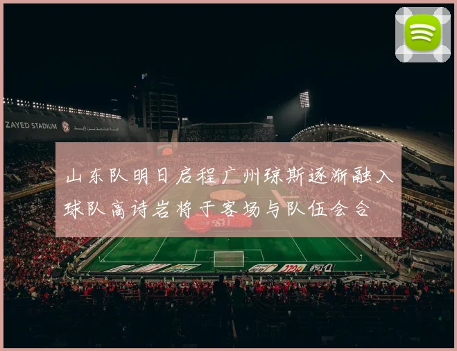 山东队明日启程广州琼斯逐渐融入球队高诗岩将于客场与队伍会合